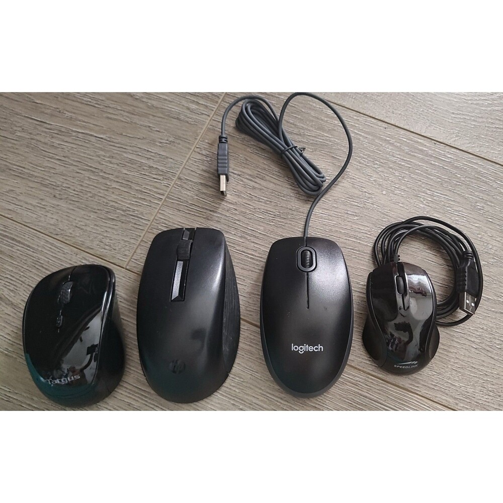 LOT PC Computer Mouse Wireless Wired USB Logitech Keyboard - Picture 2 of 6
